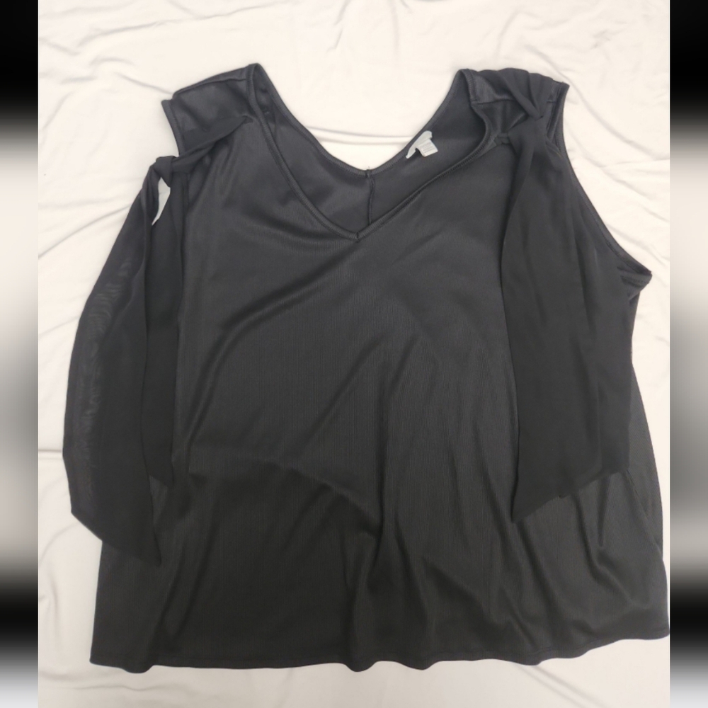 Cato Women's size 22/24 black bow blouse #144